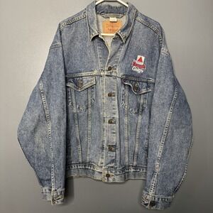Vintage Levi's Denim Jacket Citgo Tough Guys Logo Patch Workwear Vintage Large